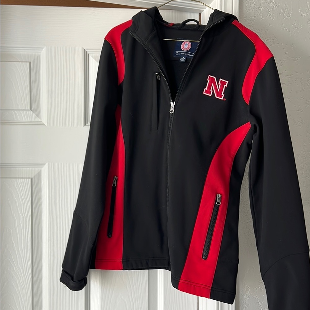Black and Red Women's Nebraska Huskers Jacket